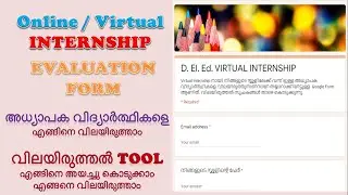 Online/ Virtual Internship 2020 | Evaluation Tool
