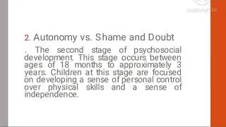 Erik Erikson's Stages of Development