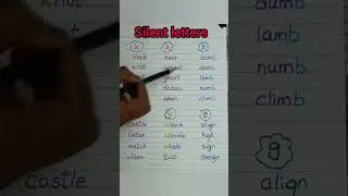 silent letters in English 
