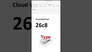 How To Make Cloud With Rain Symbol In Microsoft Word