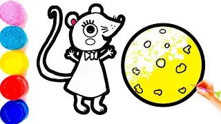 Bolalar uchun sichqon va pishloq chizish |Drawing mouse and cheese for children|Рисунок мышка и сыр