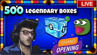 8 Ball Pool - 500 LEGENDARY BOXES OPENING TO MAX CUES Live 8BP💙