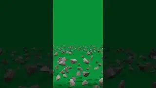 [Green Screen] Rock floating up and spining effect
