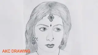 Sridevi drawing step by step ||