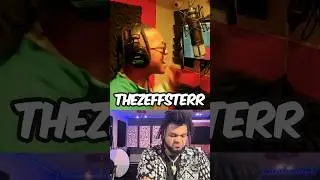 Rapper THEZEFFSTERR goes crazy in the booth 🔥👀 #shortsvideo #musiclover #shorts #rap #podcastclips