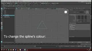 1) Maya 2024 -  How to turn a circle into a triangle or square and change the spline's colour