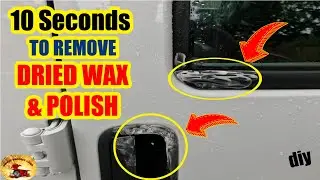How To REMOVE Crusty DRIED WAX & POLISH from Plastic Door & Window Trim UPDATED!