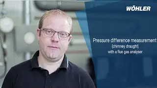 Pressure difference measurement (chimney draught) with a flue gas analyser