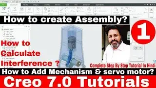 Creo 7.0 Parametric Tutorials for beginners | How to create Assembly in 