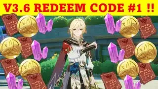 V3.6 Redeem Code #1: LAQZMTPKNTYH !! | 10k Mora + 10 Adv Exp + 5 Fine Ore + Food !! | Genshin Impact