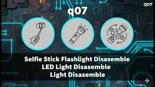 q07 selfie stick flashlight Disassemble | q07 Led light Disassemble | q07 light Disassemble
