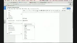 Changing language within Google Docs