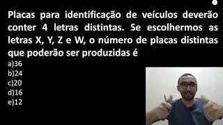 Você Sabe Como Calcular a Quantidade de Placas❓Análise Combinatória - Questão das Placas