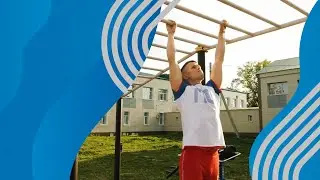 Упражнения на рукоходе с изменяемой высотой