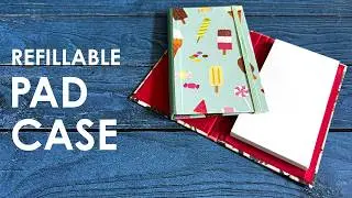 Make a refillable hardcover notepad case