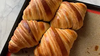 How to make a croissant very easy วิธีการทำครัวซองง่ายมากๆ ไม่ต้องรีดเนย