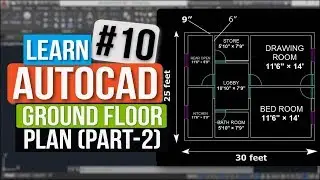 Ground Floor Plan In Autocad || Part - 2