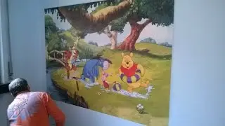 Instructiuni de montaj fototapet Disney in camere de copii, ablo.ro