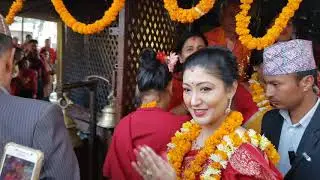 पूर्व युबराज्ञी हिमानी शाह नक्साल  स्थित सन्ताेषी माता मन्दिरमा  Himani Shah