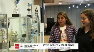 Kenti Robles y Maite Oroz jugadoras y alumnas