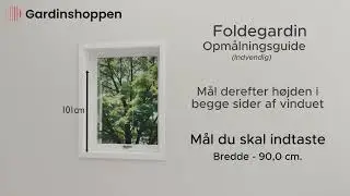 Foldegardin indvendig opmålning