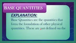Grade 9 Physics: Chapter 1 Physical Quantities| Base Quantities & Derived Quantities (In Urdu/Hindi)