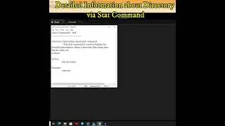 Getting Directory Information using stat Linux Command 
