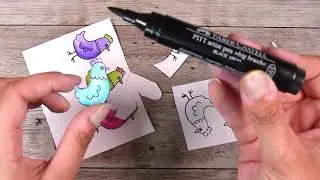 Use Any Small Stamps! 4 Easy Coloured Panels to Make a Card! 
