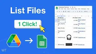 How to List Files from Google Drive to Google Sheets | 1 Click!