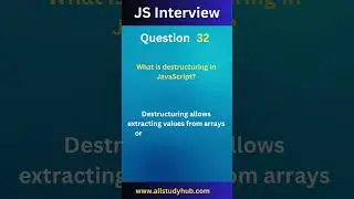 what is destructing in javascript? #allstudyhub #javascript #youtubeshorts #foryou