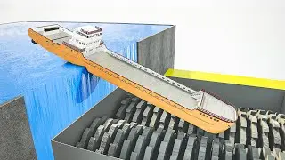 Giant Shredder vs Ships And Boats | Teardown