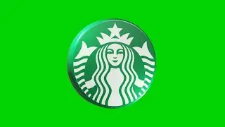 Starbucks 3D Logo | Green Screen Background Video