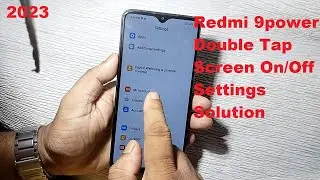 Redmi 9 Power Double Tap Screen On/Off Settings !