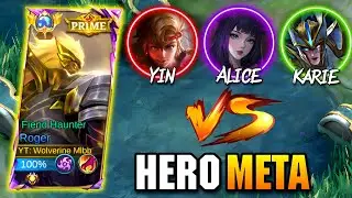 ROGER VS HERO META YIN, ALICE, KARIE | BUILD ROGER TERSAKIT 2024 | ITEM ROGER PALING SAKIT 2024