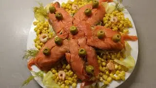 Праздничный салат. Морская звезда. Очень вкусный и красивый.