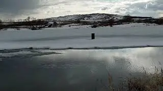 пруд села Усть Кулатка 4 апреля, половодье.
