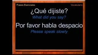 Essential Phrases in Spanish | Frases en Español | Learn Spanish | free spanish | español gratis