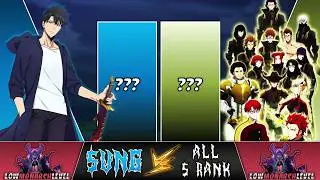 Sung Jinwoo VS All S-RANK Hunters Power Levels 🔥 (SOLO LEVELING)