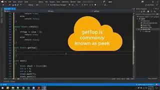 Stack data structure in C++ using array
