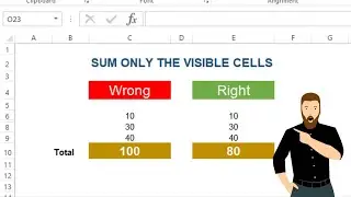 How to Sum Only Visible Cells in Excel or Google Sheets | Excel Hacks