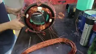 Rebobinando um motor  de 20 cv 2 polos  ( part = 02 )