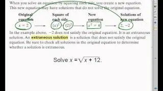 Lesson 11 3 Solving Radical Equations