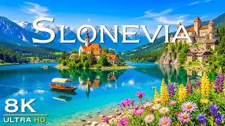 Slovenia 8K | Lake Bled, Julian Alps & Turquoise Soča River Scenery - 8K Music Video