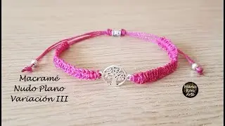 Cómo Hacer una Pulsera de Macramé Nudo Plano/How to make Macrame Bracelet Flat Knot