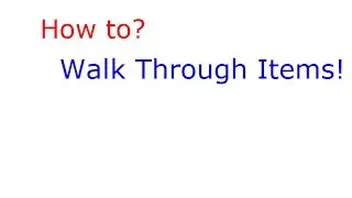 [ROBLOX SHORT TUTORIAL] How to walk through parts (CanCollide)