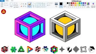 63 . MS Paint tutorial for beginners | Computer Paint 3d illusion Drawings | MS Paint Projects