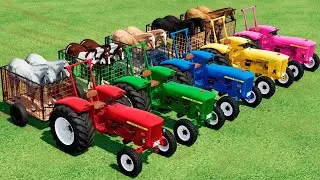 TRANSPORT GIANT HORSES WITH COLORED JOHN DEERE LANZ - Farming Simulator 22