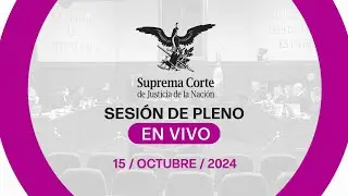 Sesión del Pleno de la #SCJN 15 de octubre 2024