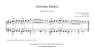 Haydn : German Dance in C Major, Hob. IX:12, No. 4