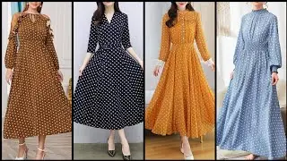 Today's Running And Trending Stylish Polka Dot Long Maxi Dresses @huyenthoaiarena